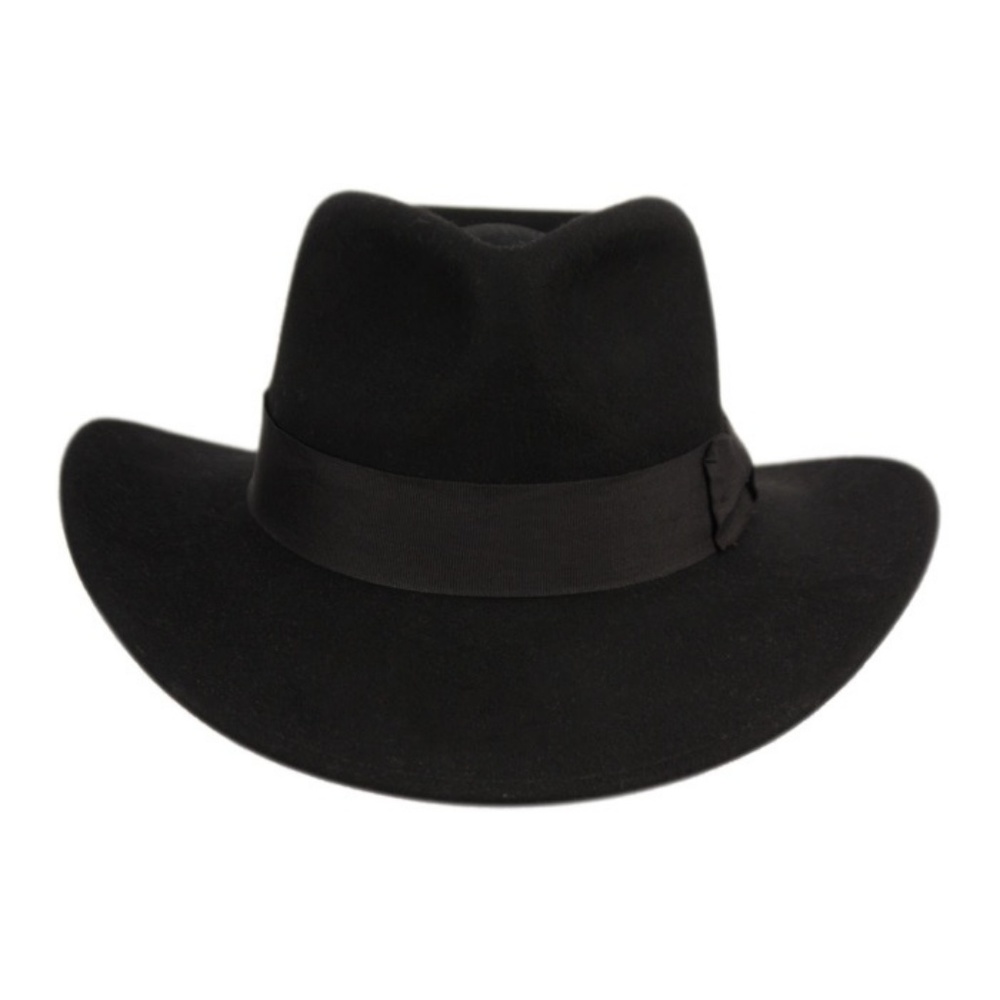 Unisex Brown Wool Indiana Jones Fedora Hat - Picture 3 of 4